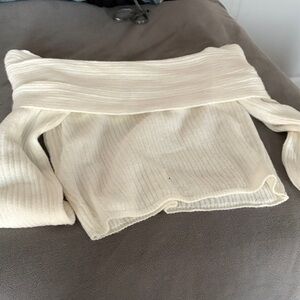 H&M Off-Shoulder White Sweater
